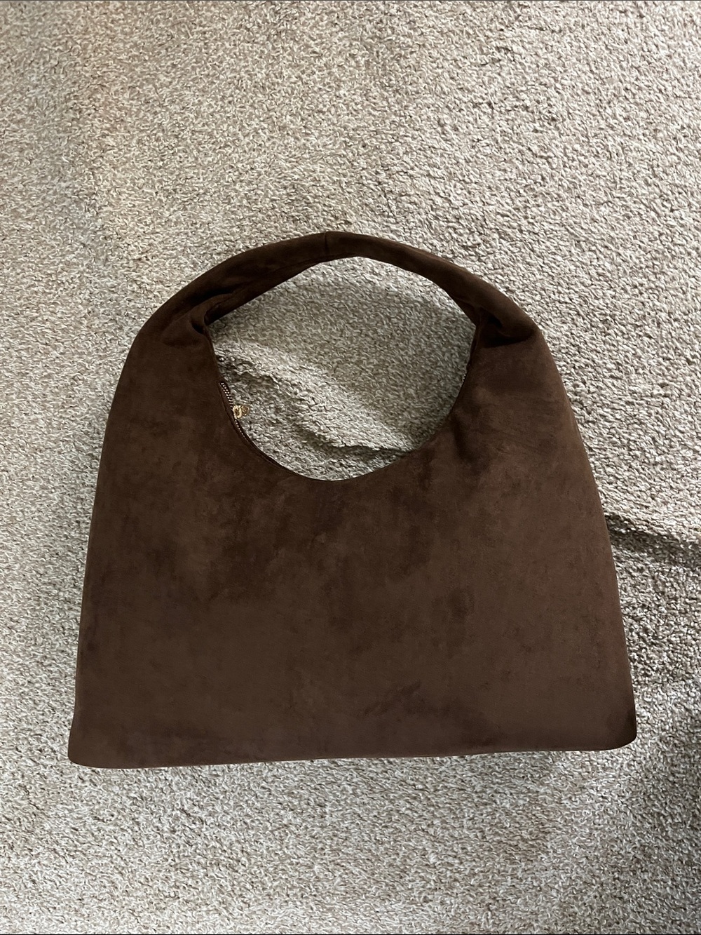 Brown Suede Shoulder Bag - Chic Everyday Hobo